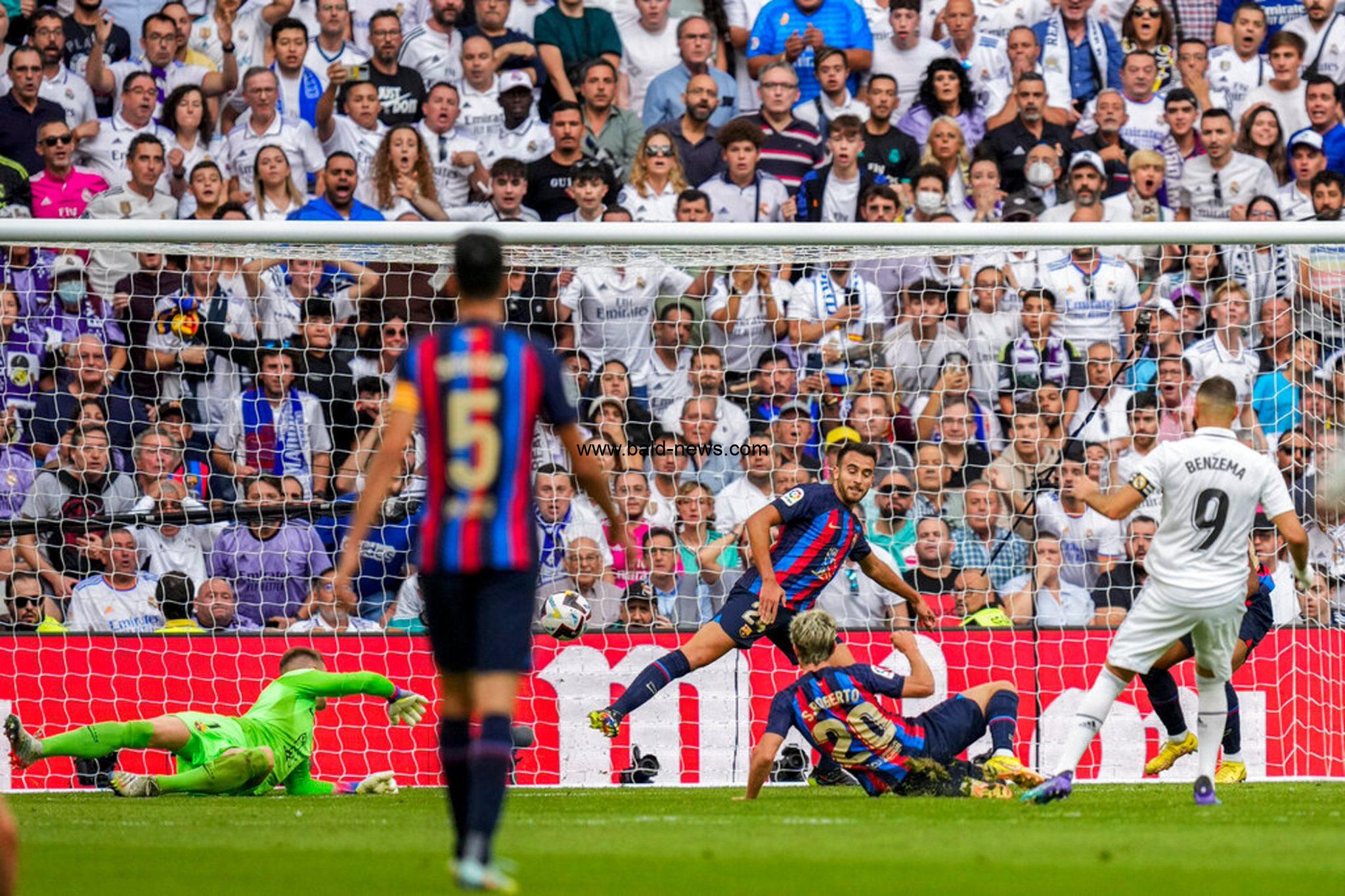 ريال مدريد يضرب شباك برشلونة بهدفين في الشوط الأول من كلاسيكو الأرض