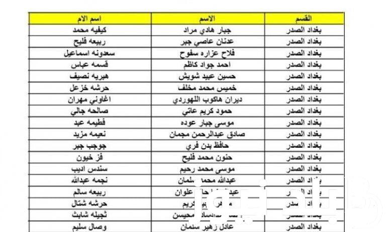 pdf الان اعلان قائمة اسماء المشمولين في الرعاية الاجتماعية بالعراق 2023 برابط شغااال من موقع وزارة العمل العراقية molsa