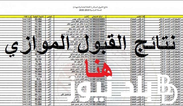 الحدود الدنيا للقبول الموازي 2023 pdf ومعدلات القبول في جامعة البصرة العراقية