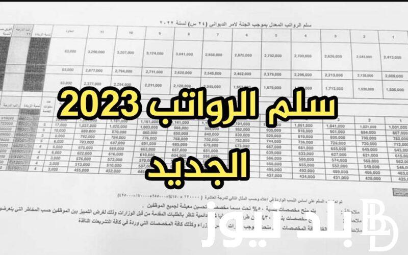 سلم رواتب الموظفين في العراق 2023 بعد قرار الزيادة الجديدة