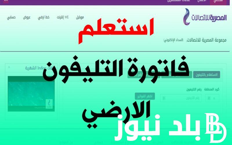 المصرية للاتصالات فاتورة التليفون الأرضي وخطوات الاستعلام إلكترونيا عبر billing.te.eg