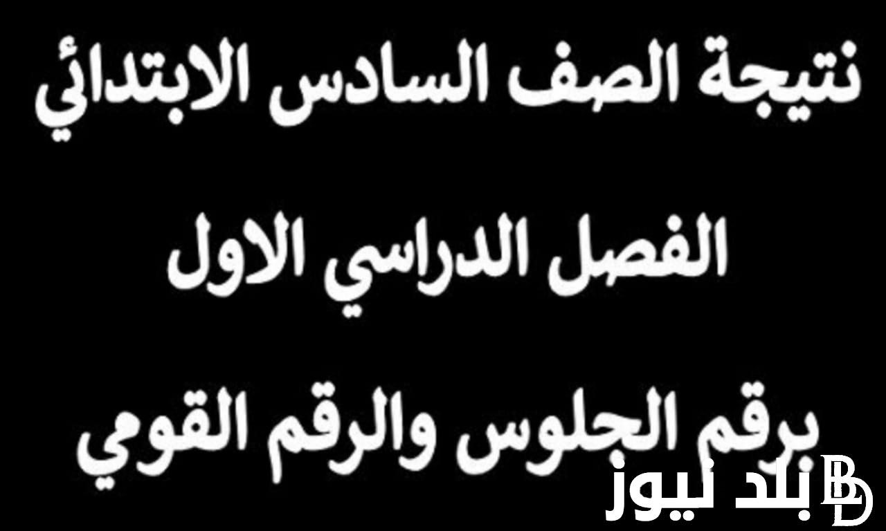 “النتيجة ظهرت الان” نتيجة الصف السادس الابتدائي الترم الاول 2024 بالاسم ورقم الجلوس عبر موقع natiga-4dk.net