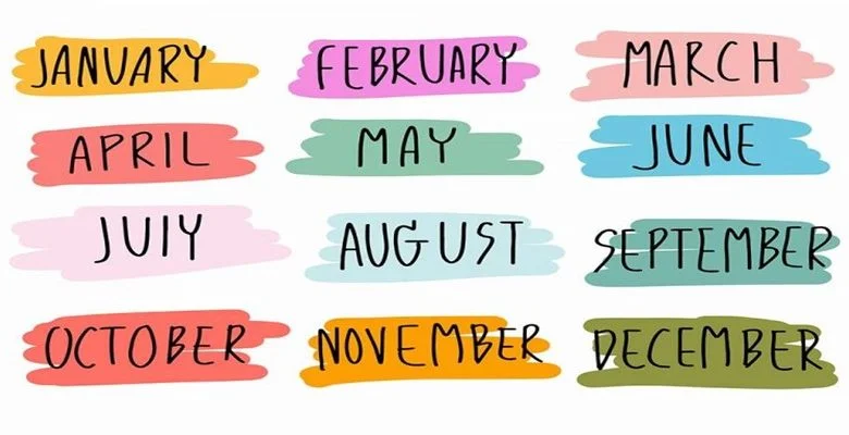 “Months of the year” اسماء الاشهر بالانجليزي وما هي اسباب تسمية الاشهر الميلادية بأسمائها
