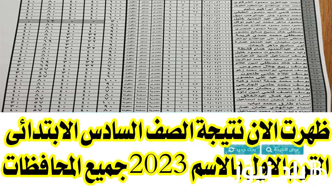 “استعلم الآن” نتيجة الشهادة الابتدائية محافظة الغربية 2024 الترم الاول بالاسم ورقم الجلوس