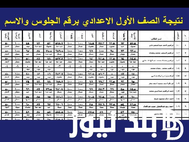الآن لينك شغاال ..  بالدرجات نتيجة الصف الأول الإعدادي برقم الجلوس 2024  من وزارة التربية والتعليم المصرية في كل المحافظات