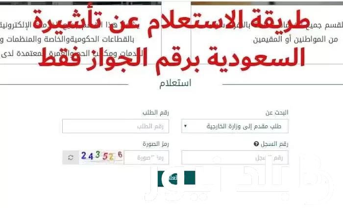 رابط الاستعلام عن تأشيرة السعودية برقم الجواز 1445 عبر موقع وزارة الخارجية