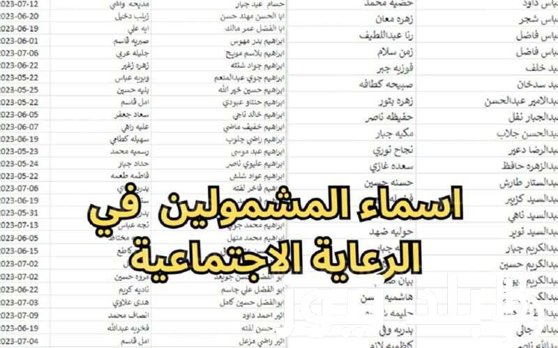 رابط الرعاية الاجتماعية 2024 للاستعلام عن اسماء المشمولين الوجبة السابعة لجميع المحافظات العراقية