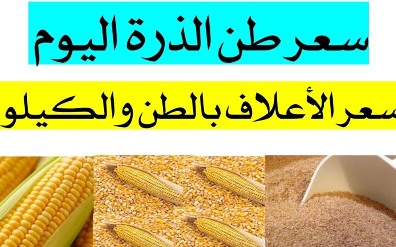 “بكام يا صفرا ” سعر طن الذرة الصفراء اليوم الثلاثاء 9 ابريل 2024 للتجار والمستهلكين في مصر