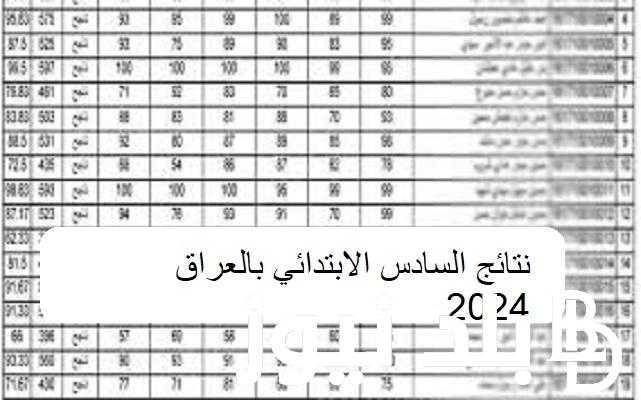 “بالاسم” نتائج السادس الابتدائي بالعراق 2024 الدور الأول عبر موقع وزارة التربية والتعليم العراقية