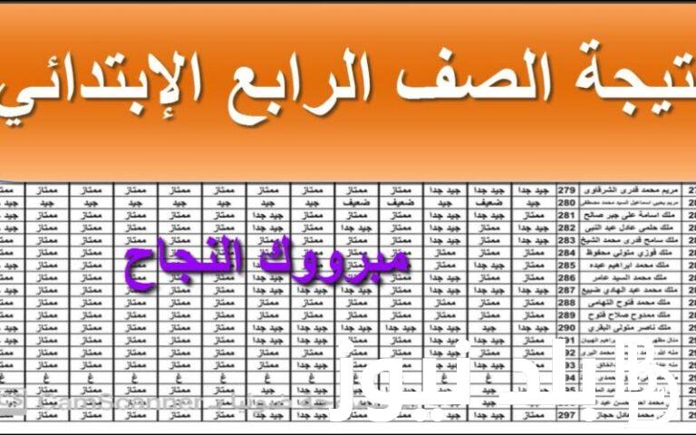 الان ظهور نتيجة الصف الرابع الابتدائي الترم الثاني برقم الجلوس 2024 عبر eduserv.cairo.gov.eg