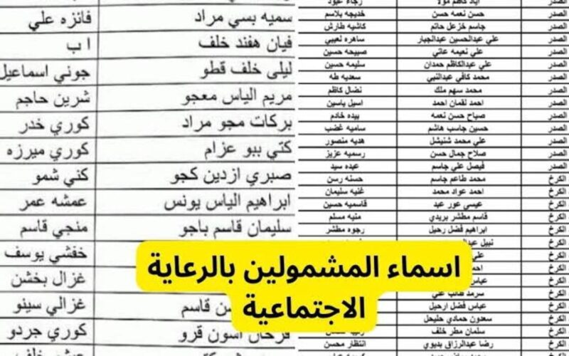 استخراج اسماء الرعاية الاجتماعية الوجبة الأخيرة لجميع المواطنين في العراق عبر منصة مظلتي spa.gov.iq