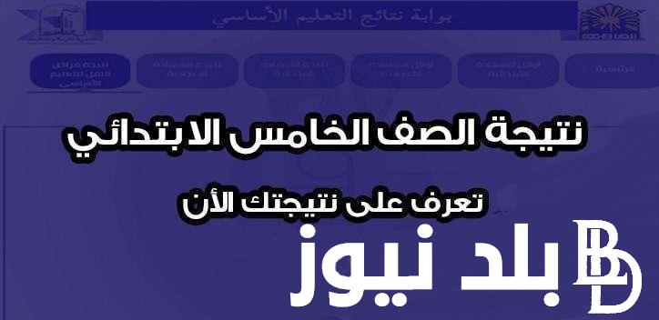 “بالألوان” الاستعلام عن نتيجة الصف الخامس الابتدائي بالاسم 2024 الترم الثاني من خلال بوابة التعليم الأساسي