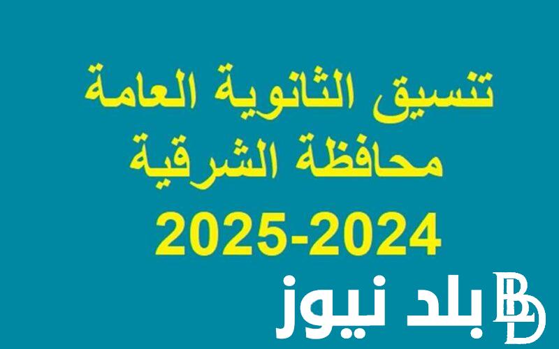 مؤشرات تنسيق الثانوية العامة 2024 محافظة الشرقية ومستندات التقديم في الصف الأول الثانوي