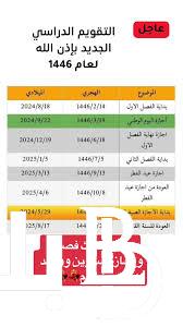 تاريخ بداية التقويم الدراسي 1446.. وزارة التعليم السعودية توضح التقويم في كل المحافظات