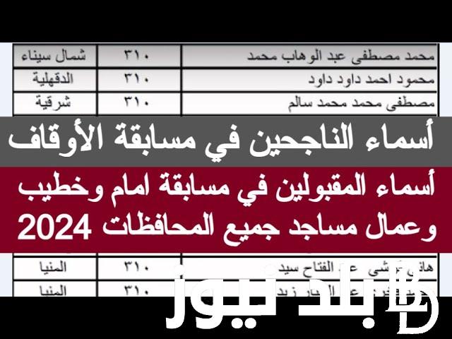 “الآن” رابط نتيجة مسابقة عمال الاوقاف 2024 بالرقم القومي عبر موقع jobs.caoa.gov.eg