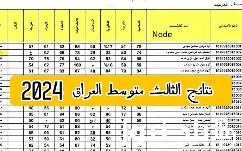 هسة.. نتائج الثالث المتوسط 2024 الدور الاول موقع ناجح عموم المحافظات العراقية