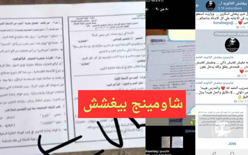 لينك تسريب امتحانات تليجرام 2024 للثانوية العامة في كل جروبات شاومينج