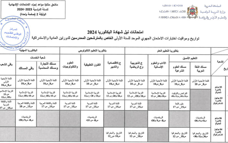 متى موعد امتحان الجهوي اولى باك 2024؟ … وزارة التربيه الوطنيه المغربيه تُعلن