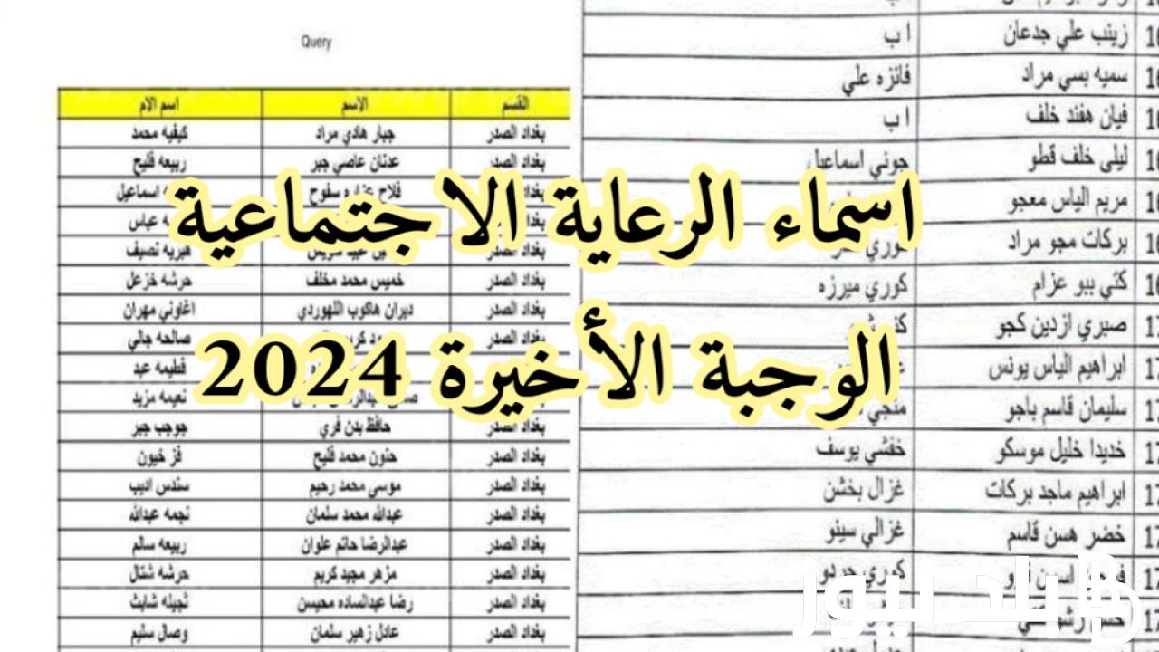 “استعلم الان” اسماء المشمولين بالرعاية الاجتماعية الوجبة الاخيرة 2024 بجميع المحافظات عبر منصة مظلتي spa.gov.iq