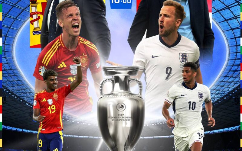 موعد مباراة نهائى امم اوروبا بين إسبانيا وإنجلترا والقنوات الناقلة للمباراة النهائية من كأس الأمم الأوروبية
