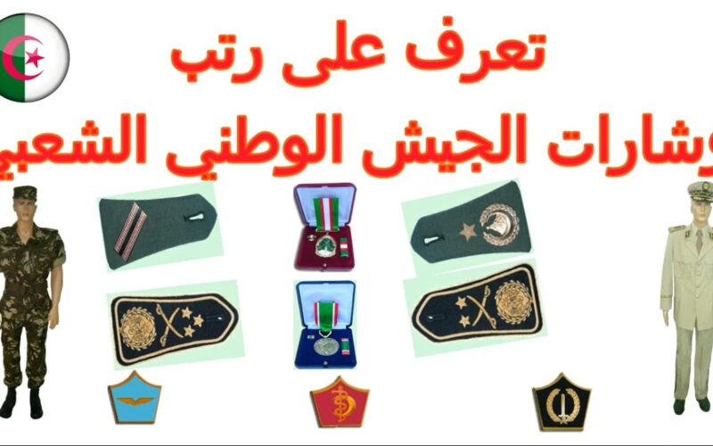 إستعلم عن رتب الجيش الجزائري حسب المستوى الدراسي وما هى شروط القبول في الجيش الجزائري