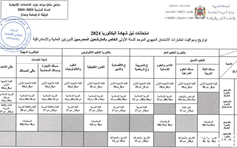 “صدرت الآن” نتائج الاولى باك 2024 بالمغرب لجميع الصفوف عبر موقع وزارة التربية الوطنية taalim.ma