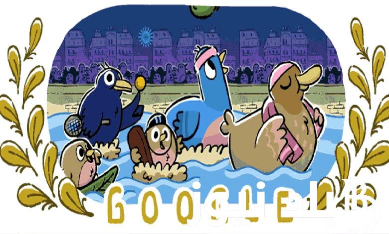 شعار جوجل أولمبياد ركوب الأمواج 2024.. جوجل يحتفي بأولمبياد باريس العالميه