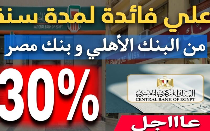 “هتكسب اضعاف ” كم فوائد 100 ألف جنيه في البنك في الشهر.. تعرف علي فوائد الشهادات المطروحة من البنك الاهلي بعائد يصل الي 30% لمدة ثلاث سنوات