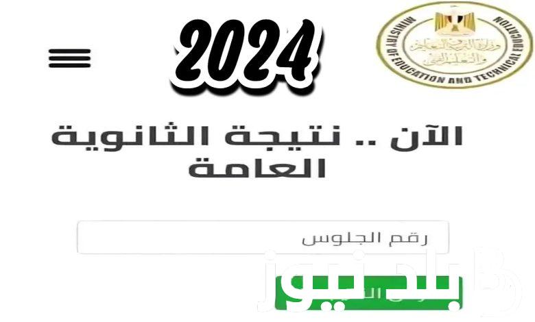 هُنا.. رابط نتيجة الثانوية العامة برقم الجلوس 2024 من موقع وزارة التربية والتعليم moe.gov.eg