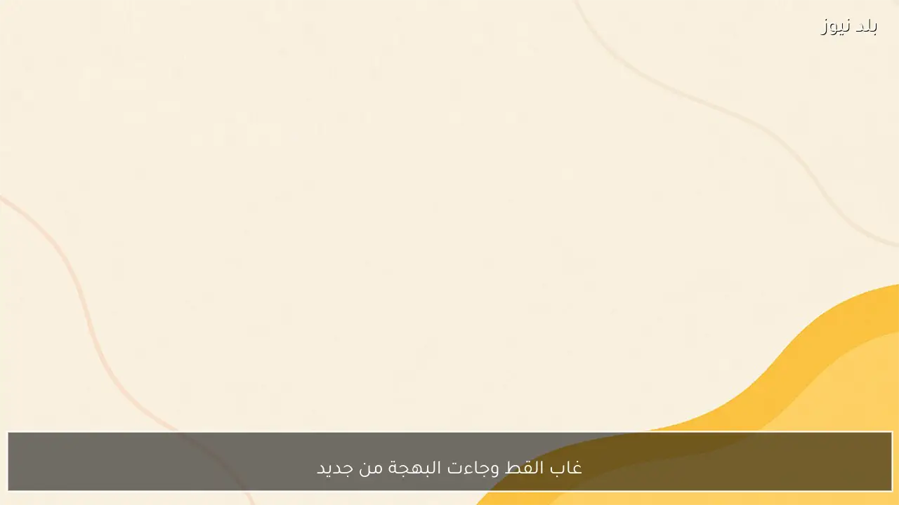 غاب القط وجاءت البهجة من جديد