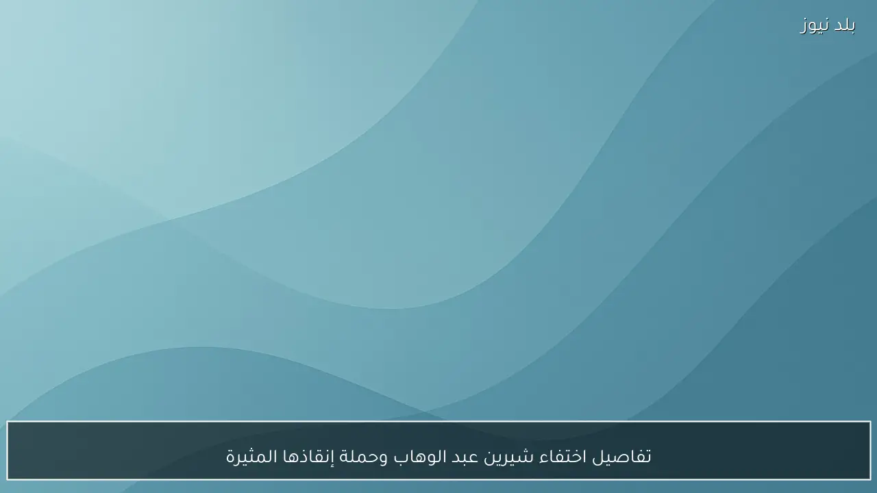 تفاصيل اختفاء شيرين عبد الوهاب وحملة إنقاذها المثيرة