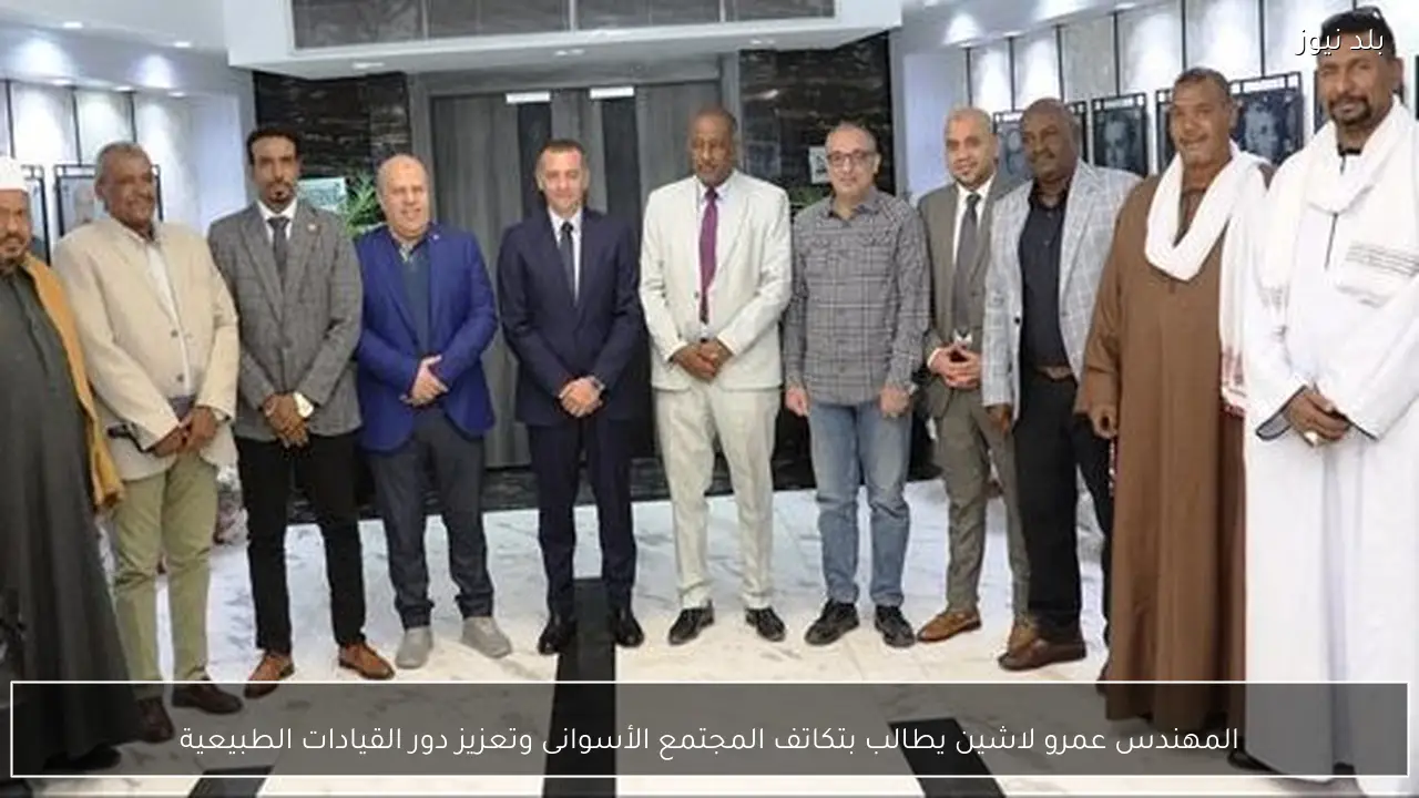 المهندس عمرو لاشين يطالب بتكاتف المجتمع الأسوانى وتعزيز دور القيادات الطبيعية