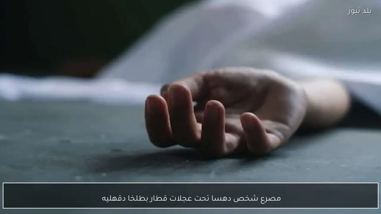 مصرع شخص دهسا تحت عجلات قطار بطلخا دقهليه 