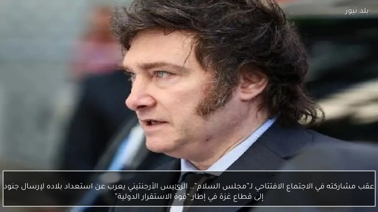 عقب مشاركته في الاجتماع الافتتاحي لـ”مجلس السلام”.. الرئيس الأرجنتيني يعرب عن استعداد بلاده لإرسال جنود إلى قطاع غزة في إطار “قوة الاستقرار الدولية”