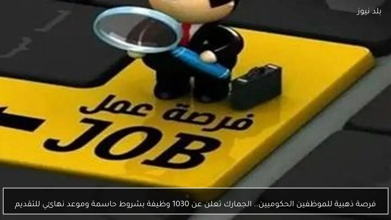 فرصة ذهبية للموظفين الحكوميين.. الجمارك تعلن عن 1030 وظيفة بشروط حاسمة وموعد نهائي للتقديم