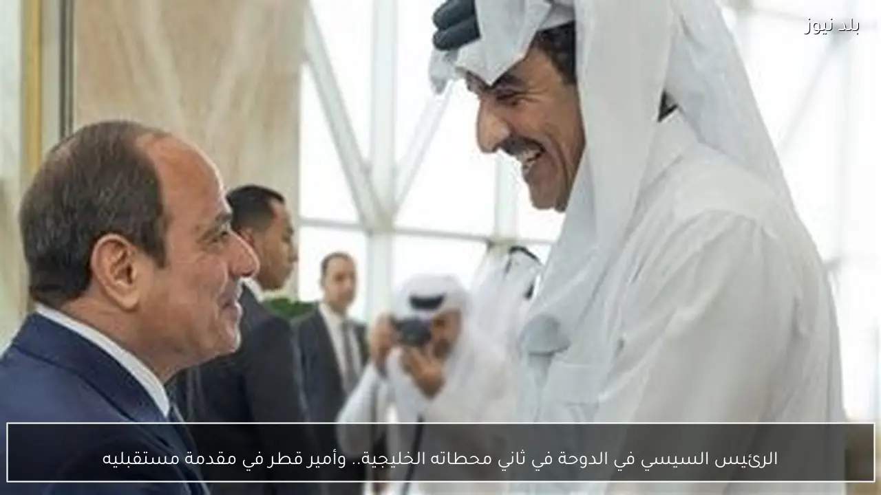 الرئيس السيسي في الدوحة في ثاني محطاته الخليجية.. وأمير قطر في مقدمة مستقبليه