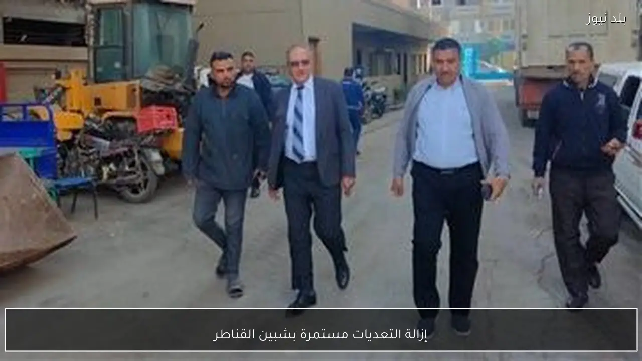 إزالة التعديات مستمرة بشبين القناطر