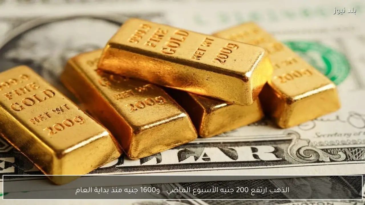 الذهب ارتفع 200 جنيه الأسبوع الماضي.. و1600 جنيه منذ بداية العام