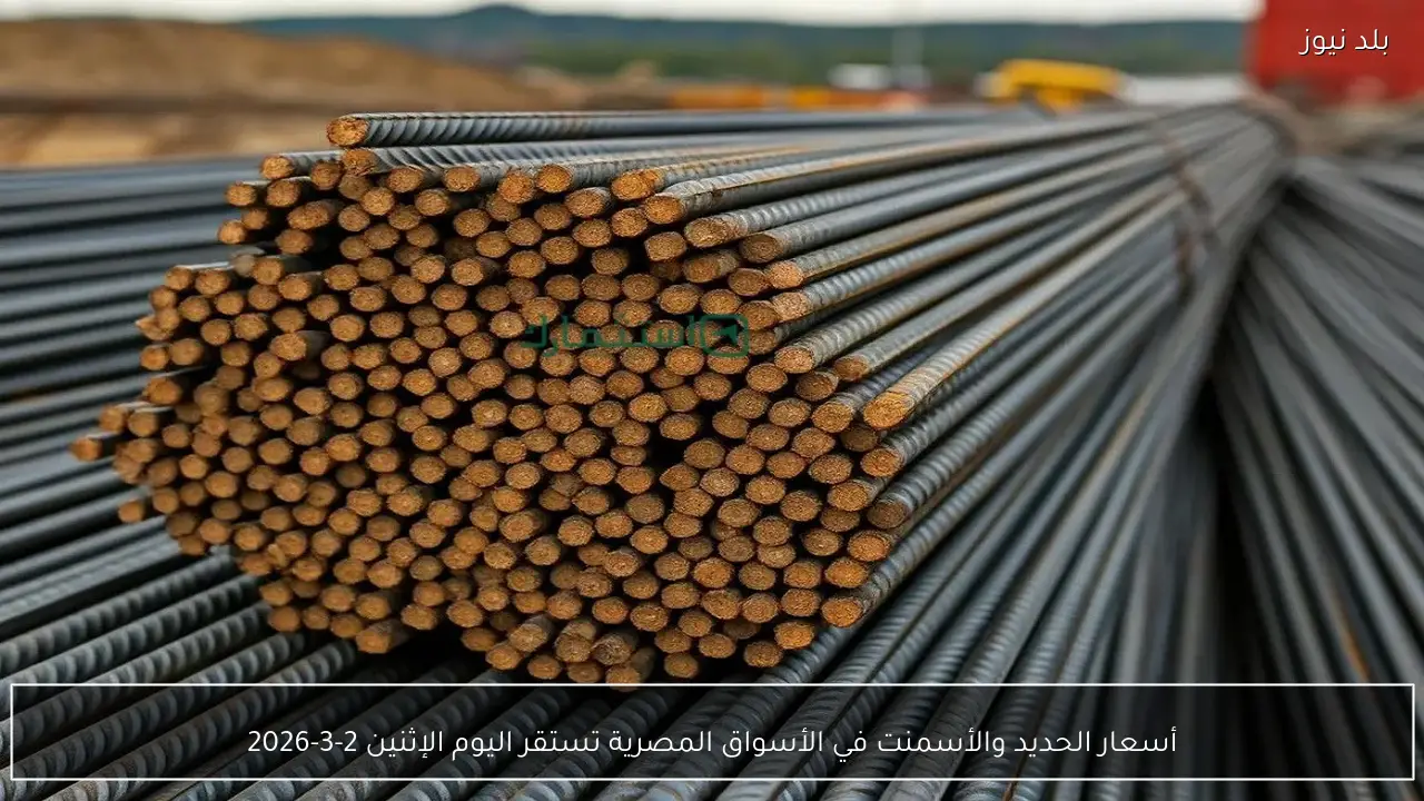 أسعار الحديد والأسمنت في الأسواق المصرية تستقر اليوم الإثنين 2-3-2026