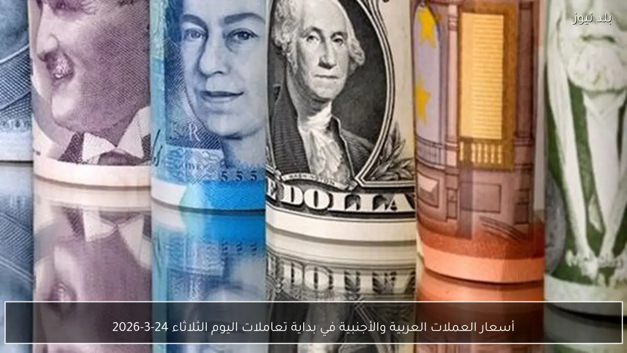 أسعار العملات العربية والأجنبية في بداية تعاملات اليوم الثلاثاء 24-3-2026