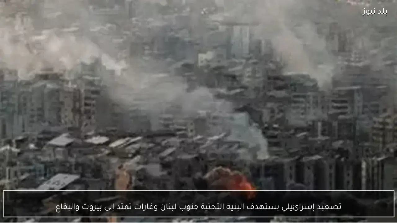 تصعيد إسرائيلي يستهدف البنية التحتية جنوب لبنان وغارات تمتد إلى بيروت والبقاع