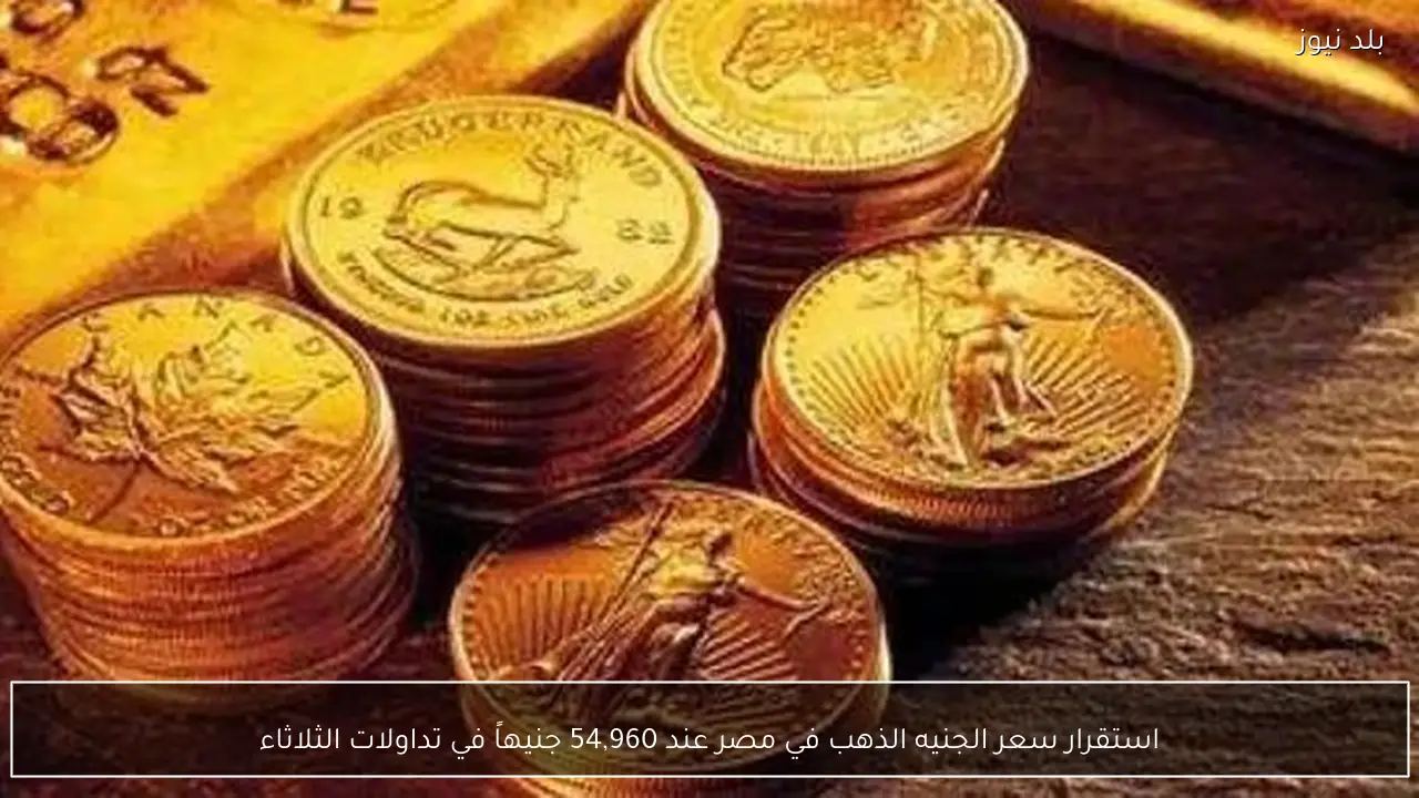 استقرار سعر الجنيه الذهب في مصر عند 54,960 جنيهاً في تداولات الثلاثاء