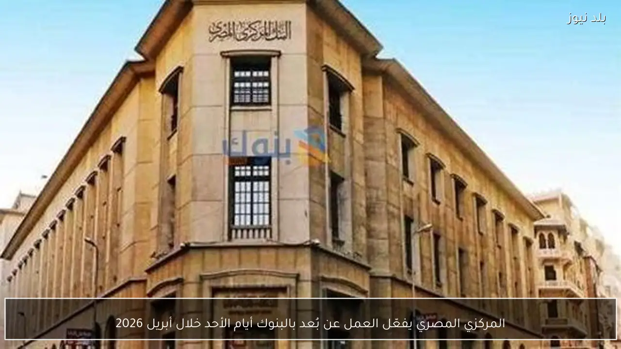 المركزي المصري يفعّل العمل عن بُعد بالبنوك أيام الأحد خلال أبريل 2026