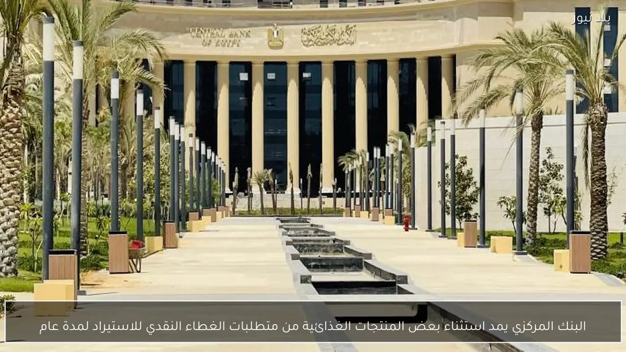 البنك المركزي يمد استثناء بعض المنتجات الغذائية من متطلبات الغطاء النقدي للاستيراد لمدة عام