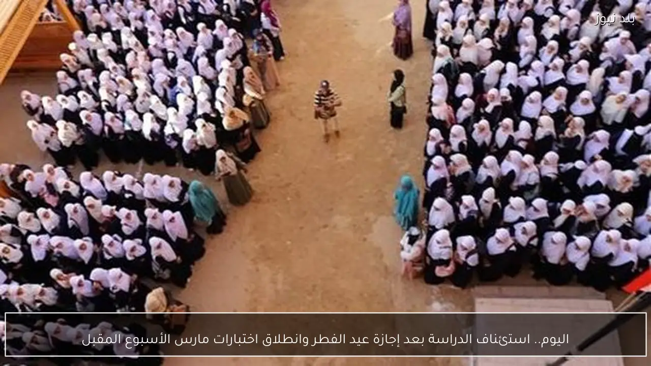 اليوم.. استئناف الدراسة بعد إجازة عيد الفطر وانطلاق اختبارات مارس الأسبوع المقبل