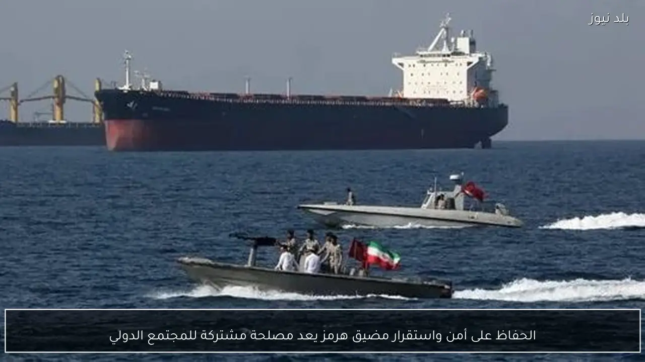 الحفاظ على أمن واستقرار مضيق هرمز يعد مصلحة مشتركة للمجتمع الدولي