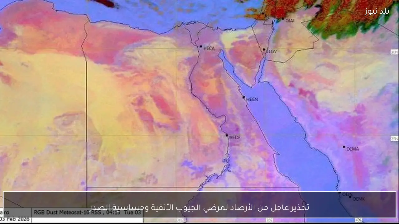 تحذير عاجل من الأرصاد لمرضي الجيوب الأنفية وحساسية الصدر