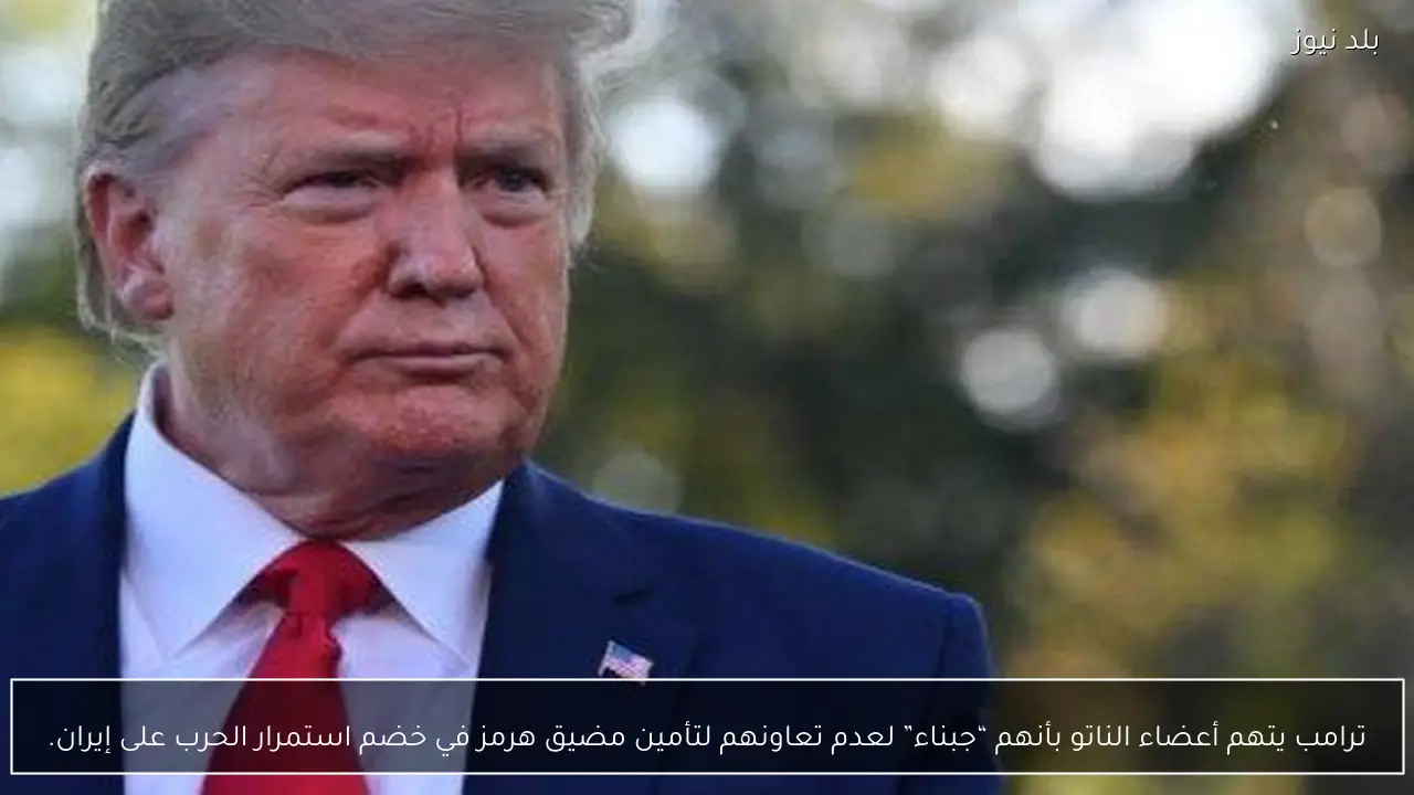 ترامب يتهم أعضاء الناتو بأنهم “جبناء” لعدم تعاونهم لتأمين مضيق هرمز في خضم استمرار الحرب على إيران.