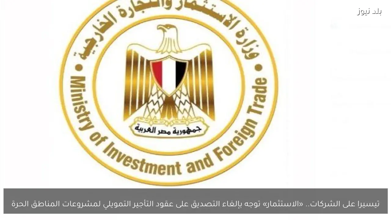 تيسيرا على الشركات.. «الاستثمار» توجه بإلغاء التصديق على عقود التأجير التمويلي لمشروعات المناطق الحرة