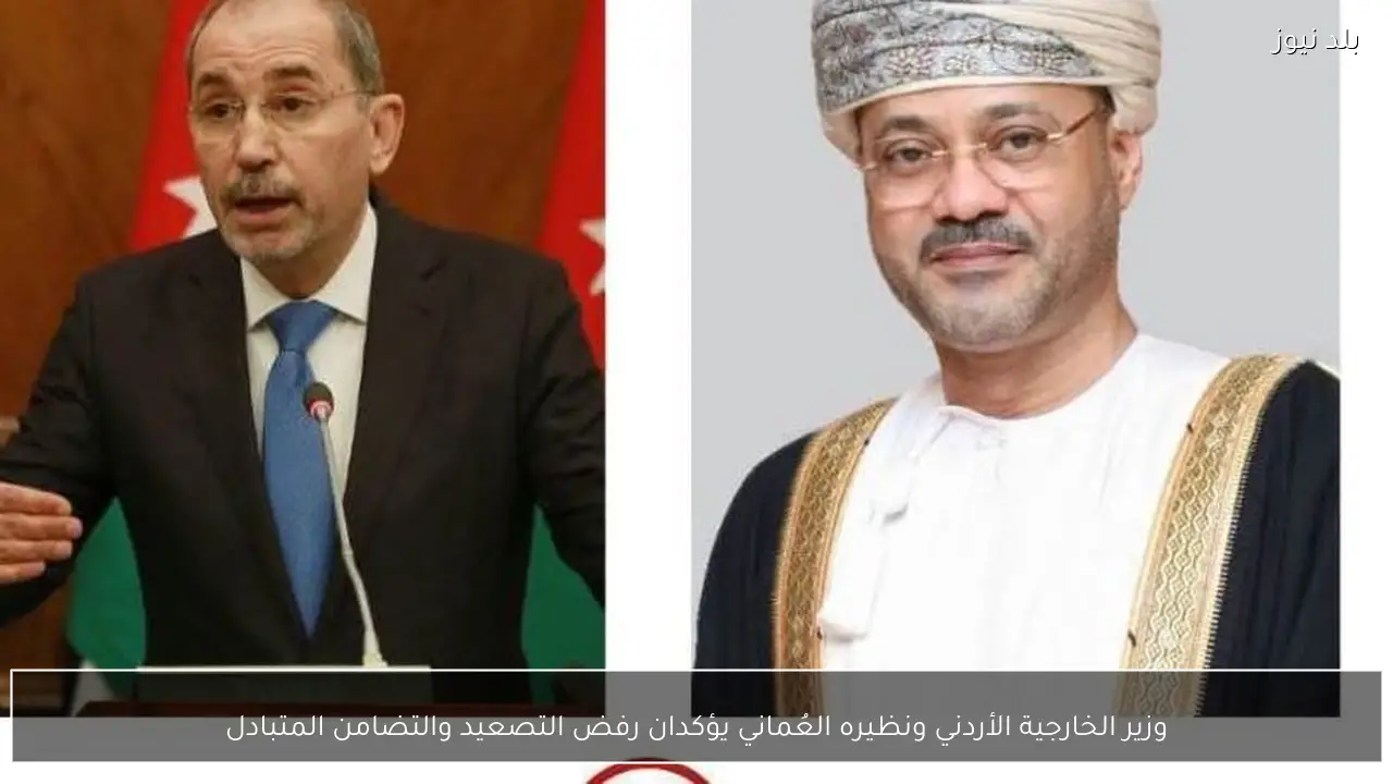 وزير الخارجية الأردني ونظيره العُماني يؤكدان رفض التصعيد والتضامن المتبادل